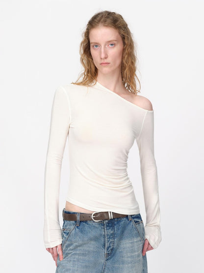 RUN TO THE FUTURE Asymmetric One Shoulder Wool Blend Women&
