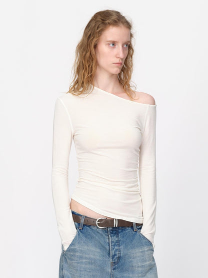 RUN TO THE FUTURE Asymmetric One Shoulder Wool Blend Women&