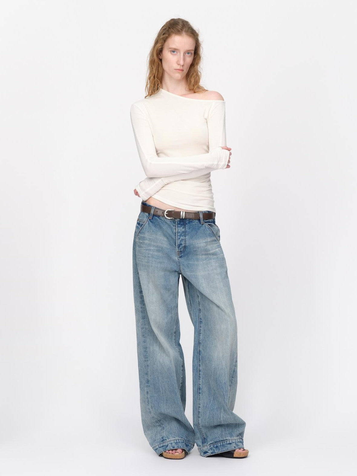 RUN TO THE FUTURE Asymmetric One Shoulder Wool Blend Women&