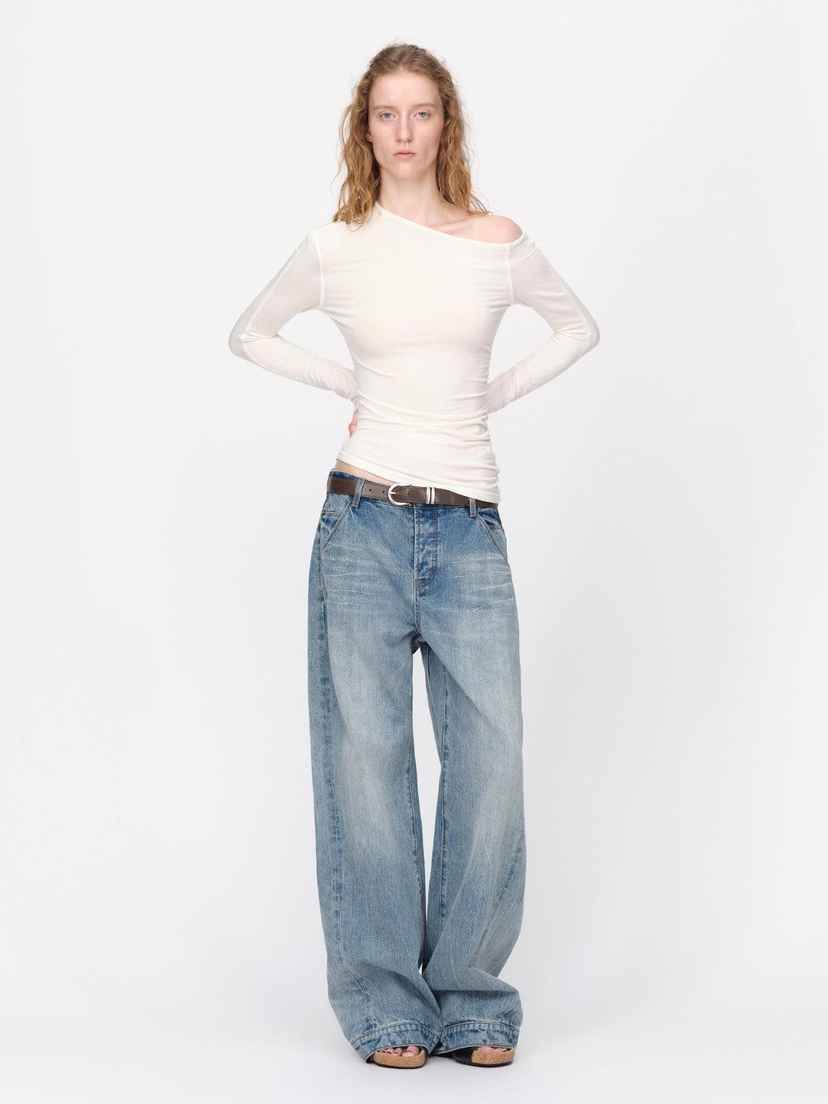 RUN TO THE FUTURE Asymmetric One Shoulder Wool Blend Women&