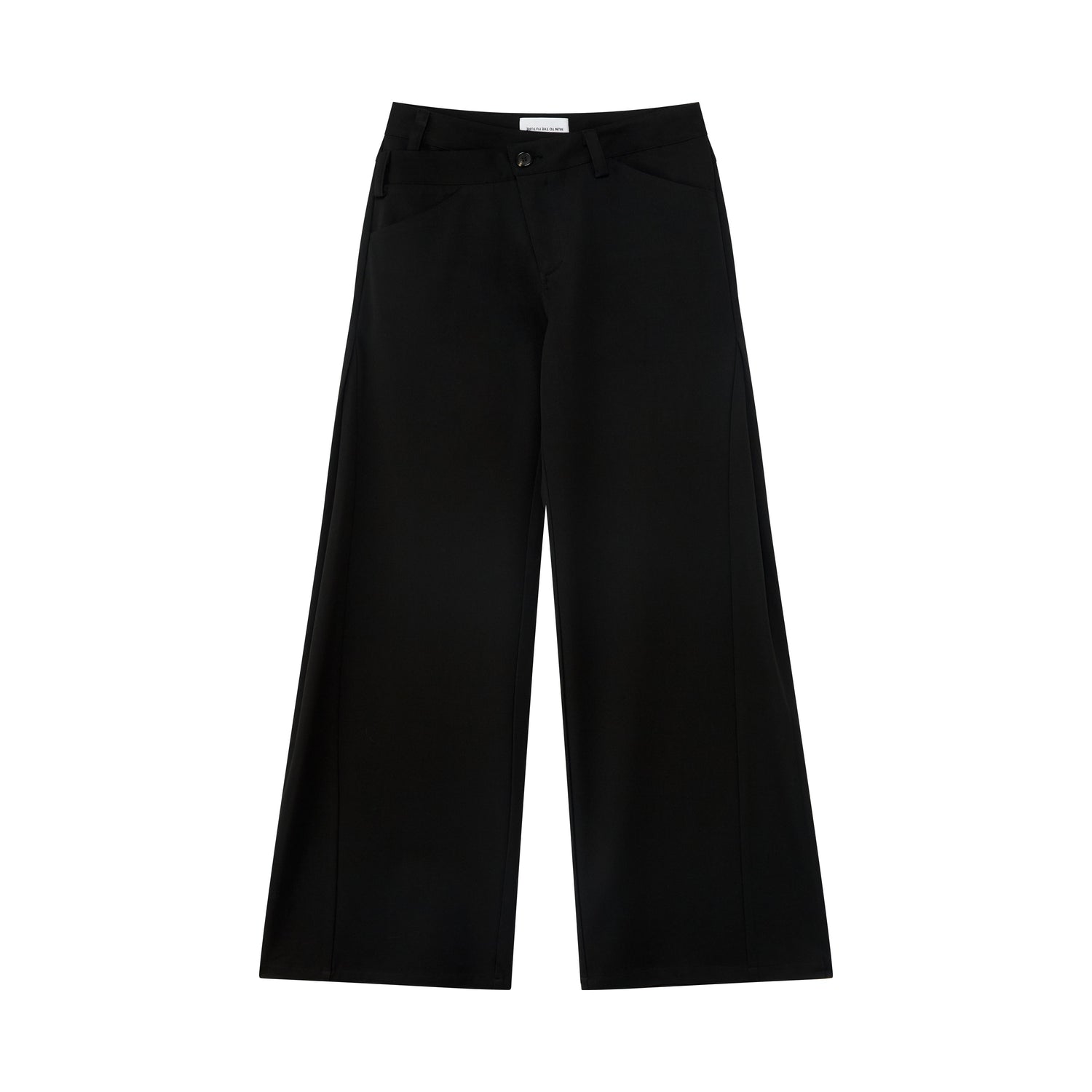 RUN_TO_THE_FUTURE_Black_Asymmetric_Pleated_Women&
