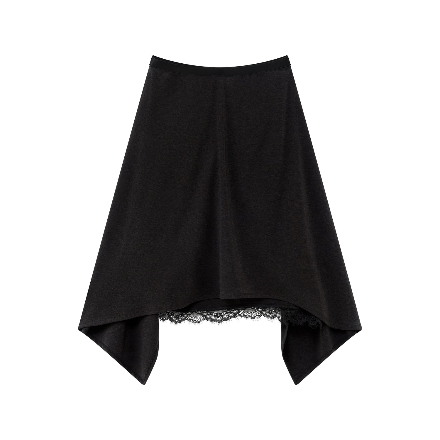 RUN_TO_THE_FUTURE_Black_Lace_Spliced_Asymmetric_Drapey_A_Line_Women&