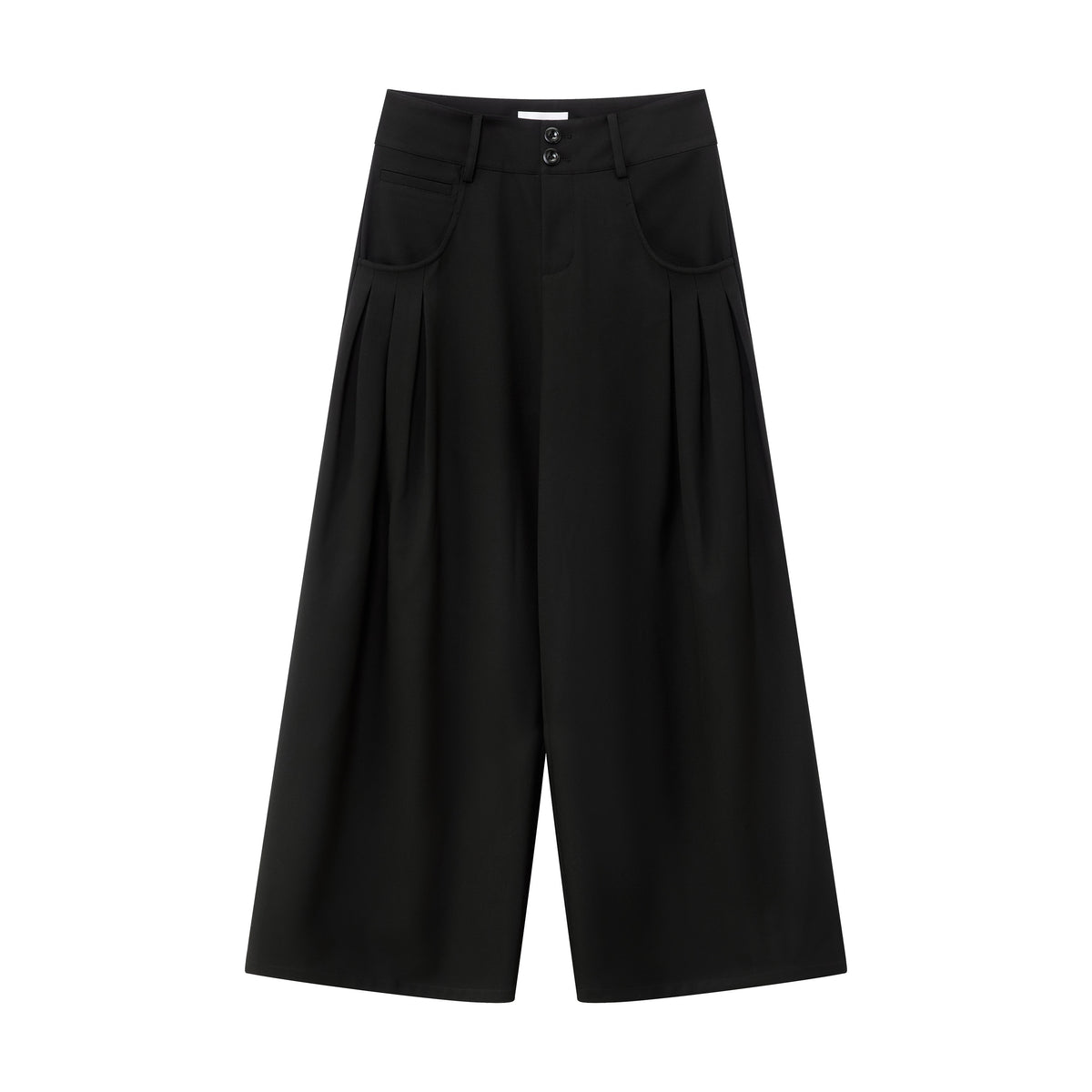 RUN_TO_THE_FUTURE_Black_Minimalist_Wide_Leg_Mid_Low_Rise_Women&
