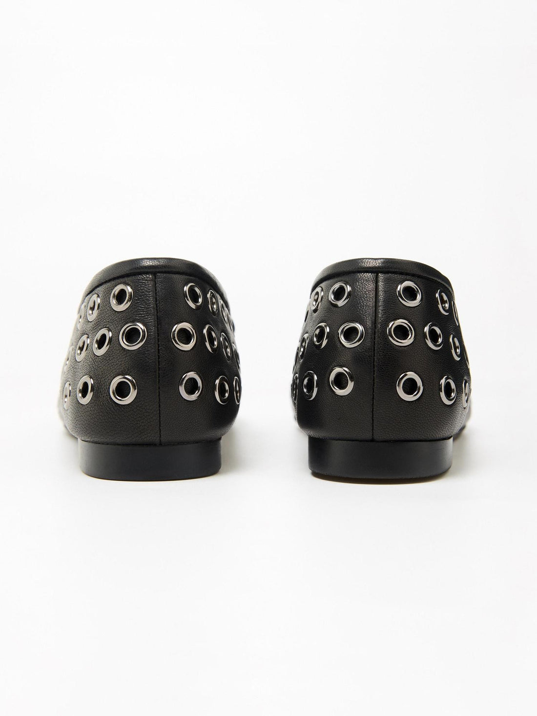 RUN TO THE FUTURE Black Studded Cutout Mary Jane Women&