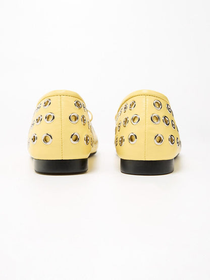RUN TO THE FUTURE Black Studded Cutout Mary Jane Women&