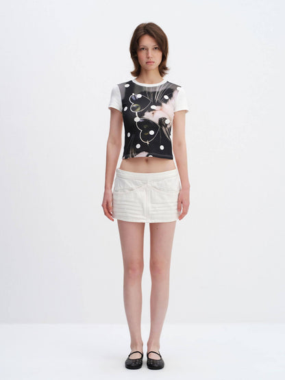 RUN TO THE FUTURE Black Studded Cutout Mary Jane Women&