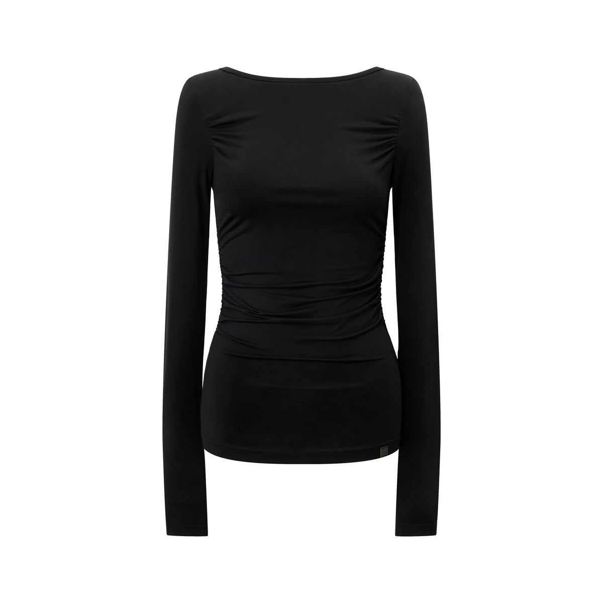 RUN_TO_THE_FUTURE_Boat_Neck_Ruched_Slim_Fit_Women&