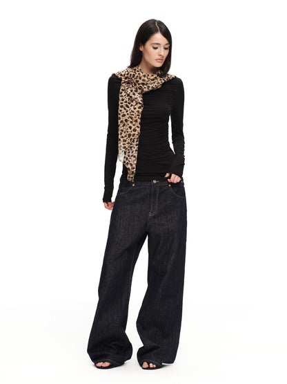 RUN TO THE FUTURE Boat Neck Ruched Slim Fit Women&