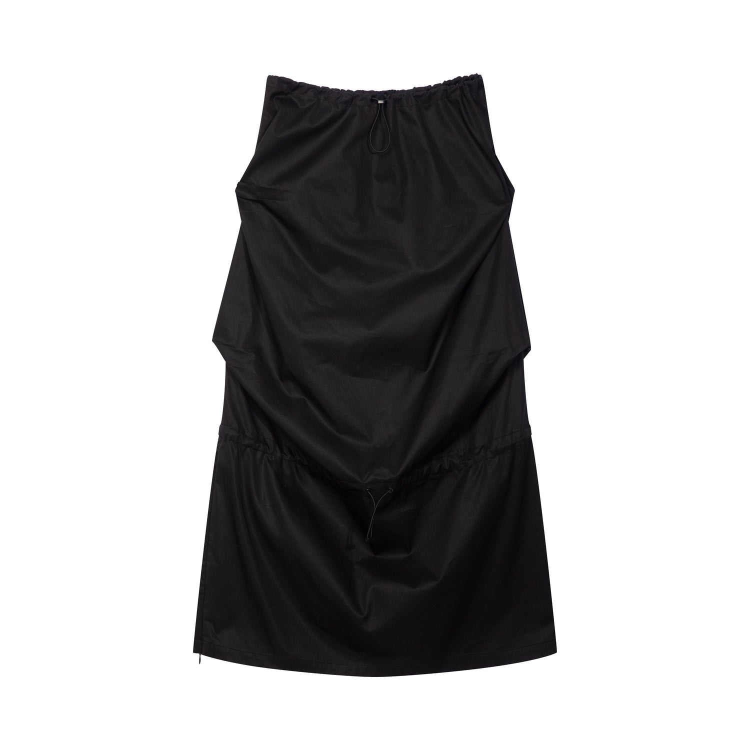 RUN TO THE FUTURE Breathable Cotton Modal Korean Aline Camisole Office Black Casual Mini Dresses