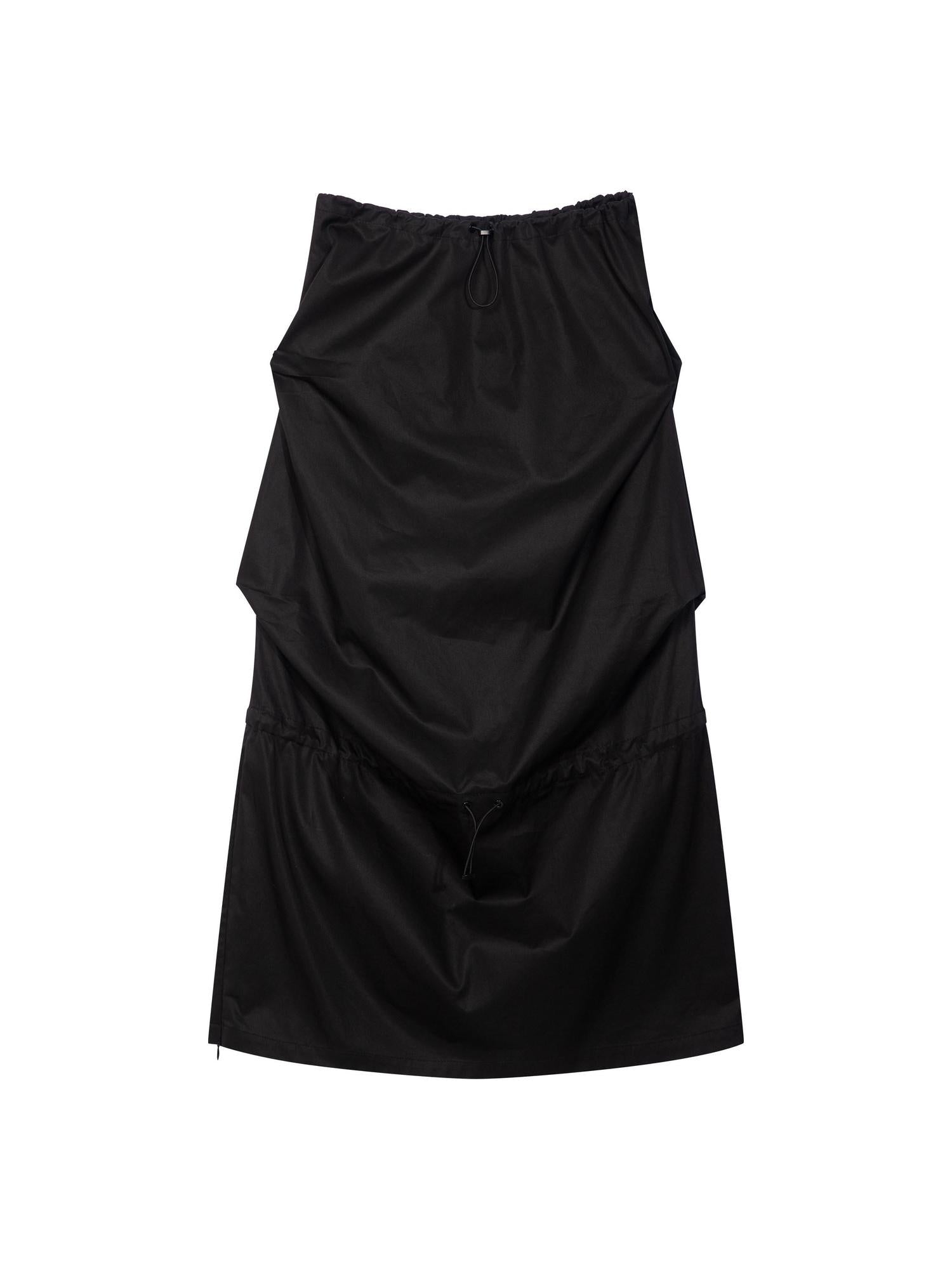 RUN TO THE FUTURE Breathable Cotton Modal Korean Aline Camisole Office Black Casual Mini Dresses