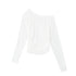 RUN_TO_THE_FUTURE_Breathable_Lyocell_Slim_Fit_Asymmetric_Neck_Pleated_Solid_Long_Sleeve_T-Shirts_MISSTT
