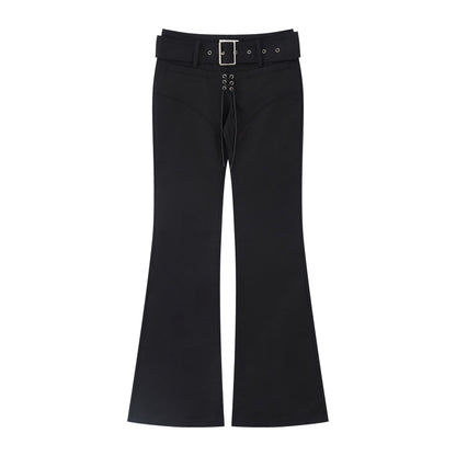 RUN_TO_THE_FUTURE_Classic_Black_Slim_Fit_Low_Waist_Belt_Pockets_Women&