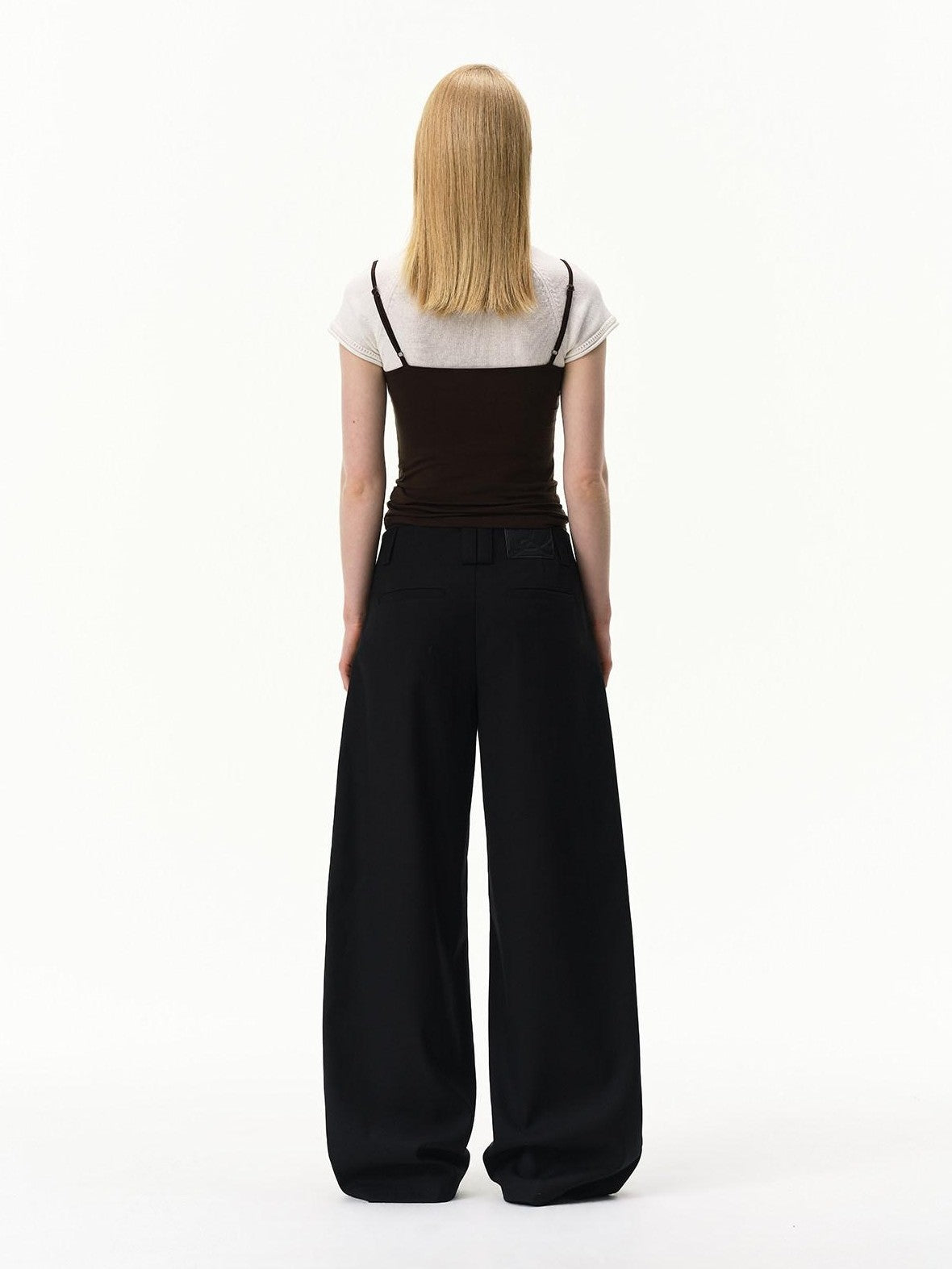 RUN TO THE FUTURE Classic Black Striped No Waistband Mid Rise Women&