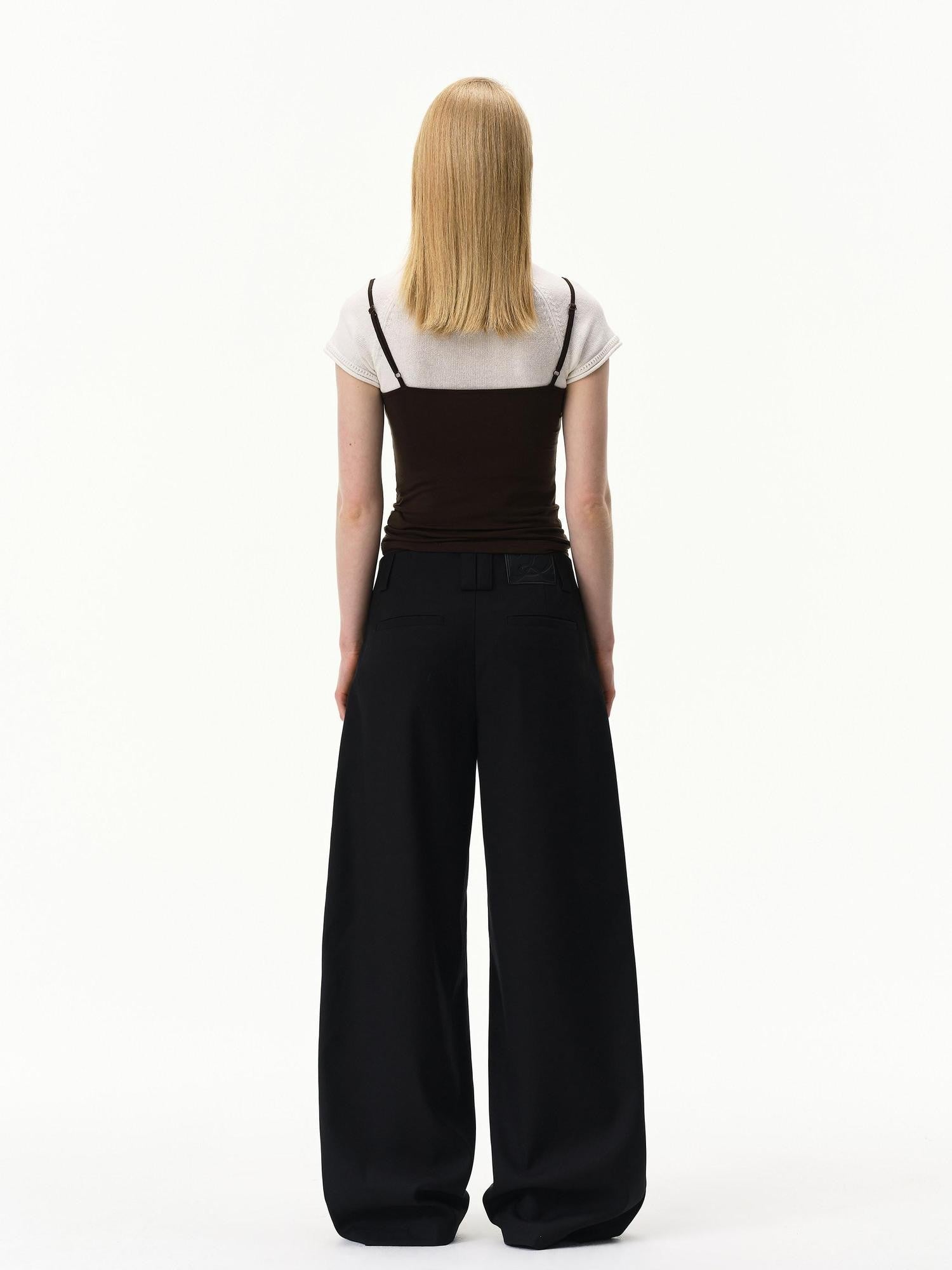 RUN TO THE FUTURE Classic Black Striped No Waistband Mid Rise Women&