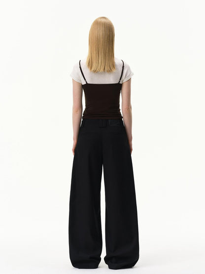RUN TO THE FUTURE Classic Black Striped No Waistband Mid Rise Women&