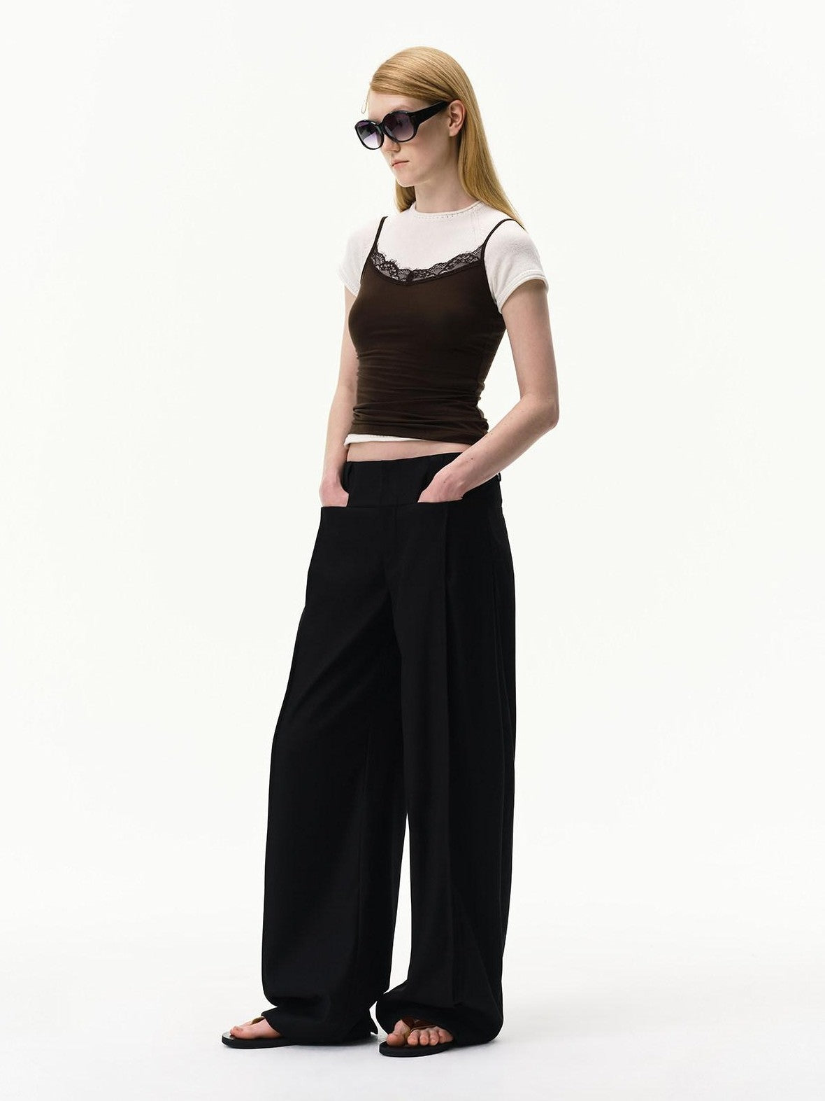 RUN TO THE FUTURE Classic Black Striped No Waistband Mid Rise Women&