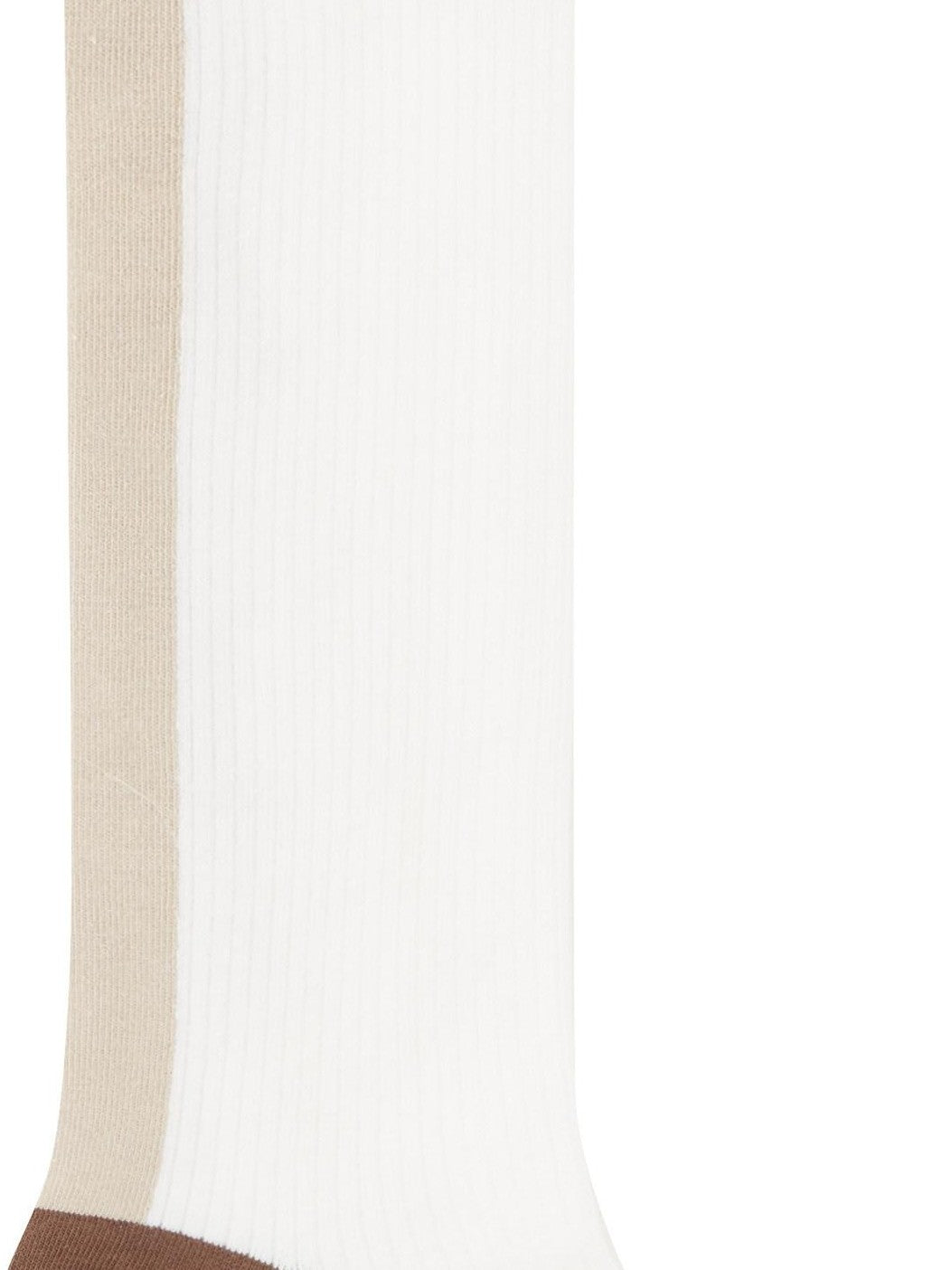 RUN TO THE FUTURE Colorblock Logo Embroidery Mid Calf Stacked Slouch Women&