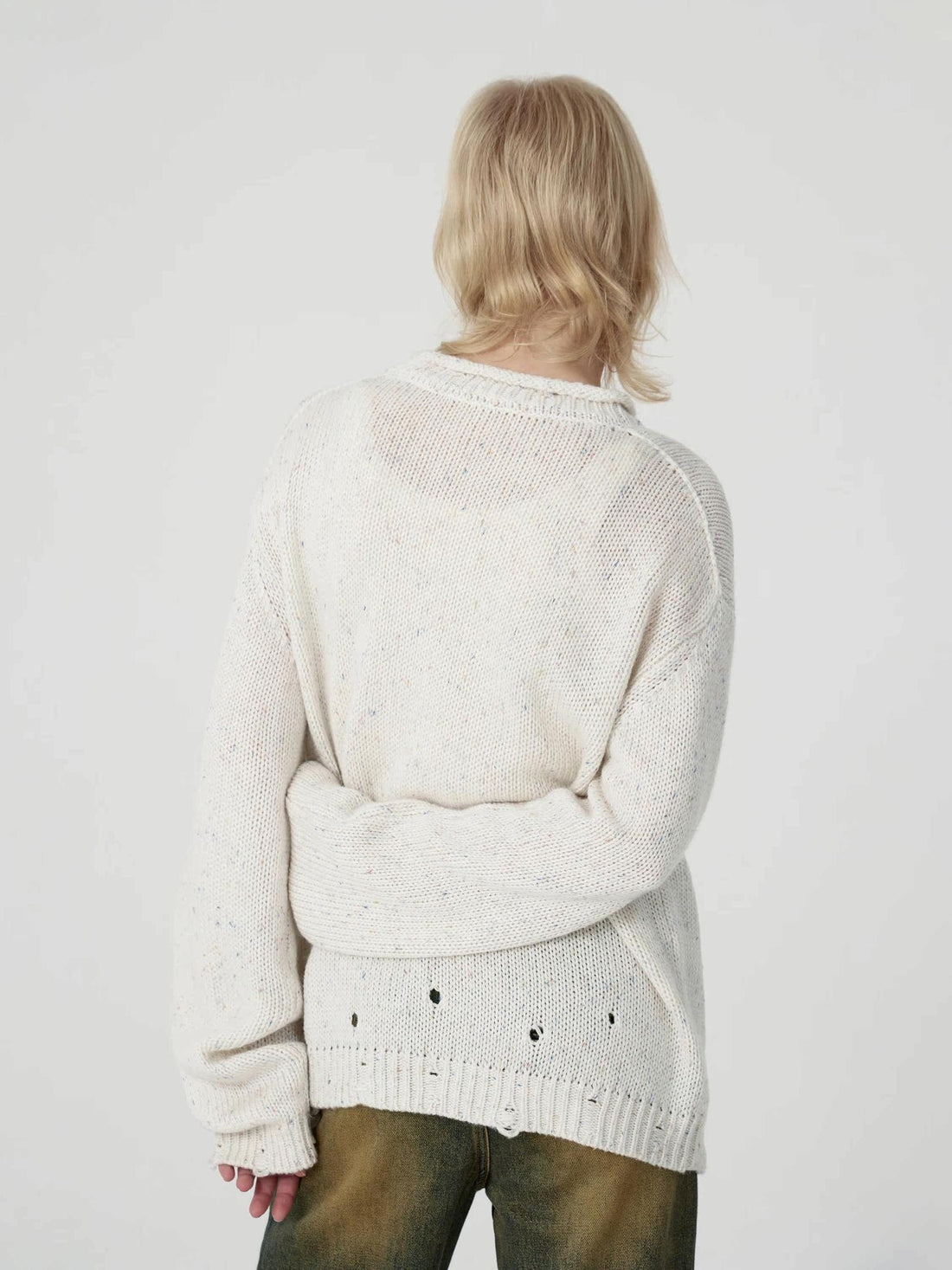 RUN TO THE FUTURE Cozy Thermal Relaxed Fit Commuter Round Neck Cute Animal Acrylic Blend Sweaters