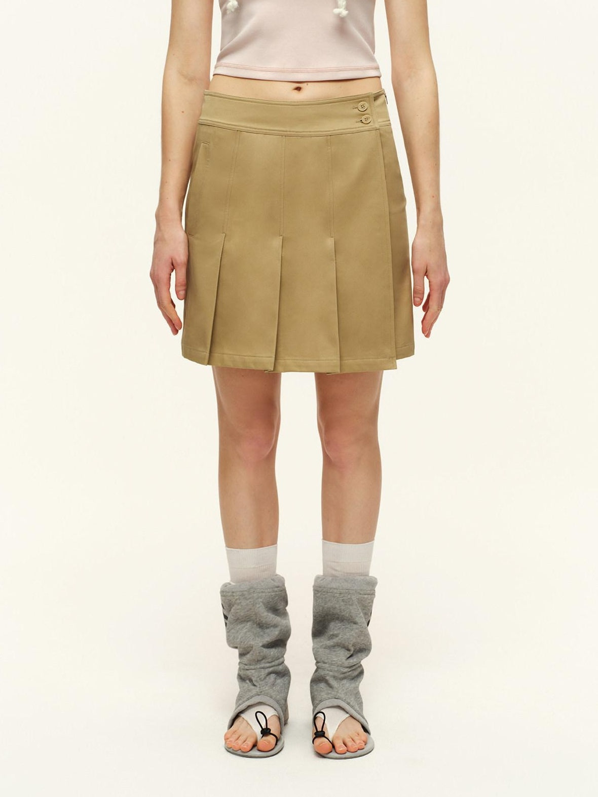RUN TO THE FUTURE Cropped Contrast Zip Cardigan Long Sleeve Casual Mid Waist Top &amp; Skirt Sets