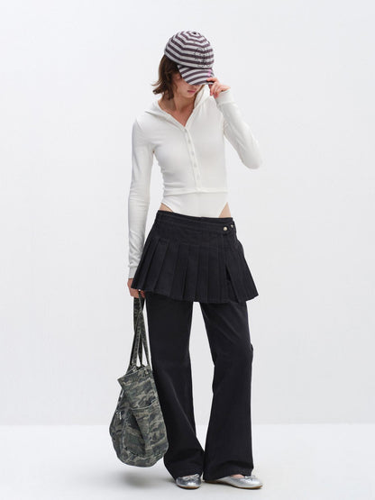 RUN TO THE FUTURE Embroidered Denim Camo Tote Single Strap Casual Youth Letter Print Shoulder Bags