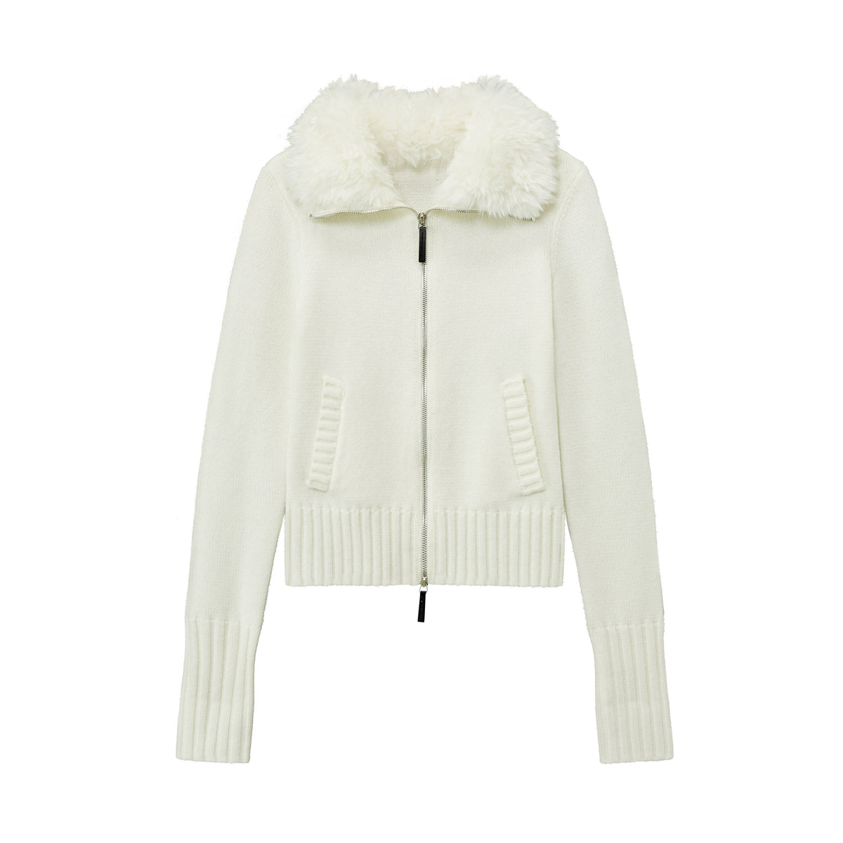 RUN_TO_THE_FUTURE_Fur_Trim_Cardigan_Slim_Fit_Wool_Blend_Women&