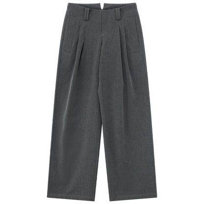 RUN_TO_THE_FUTURE_Gray_No_Waistband_Mid_Low_Rise_Tailored_Drape_Women&