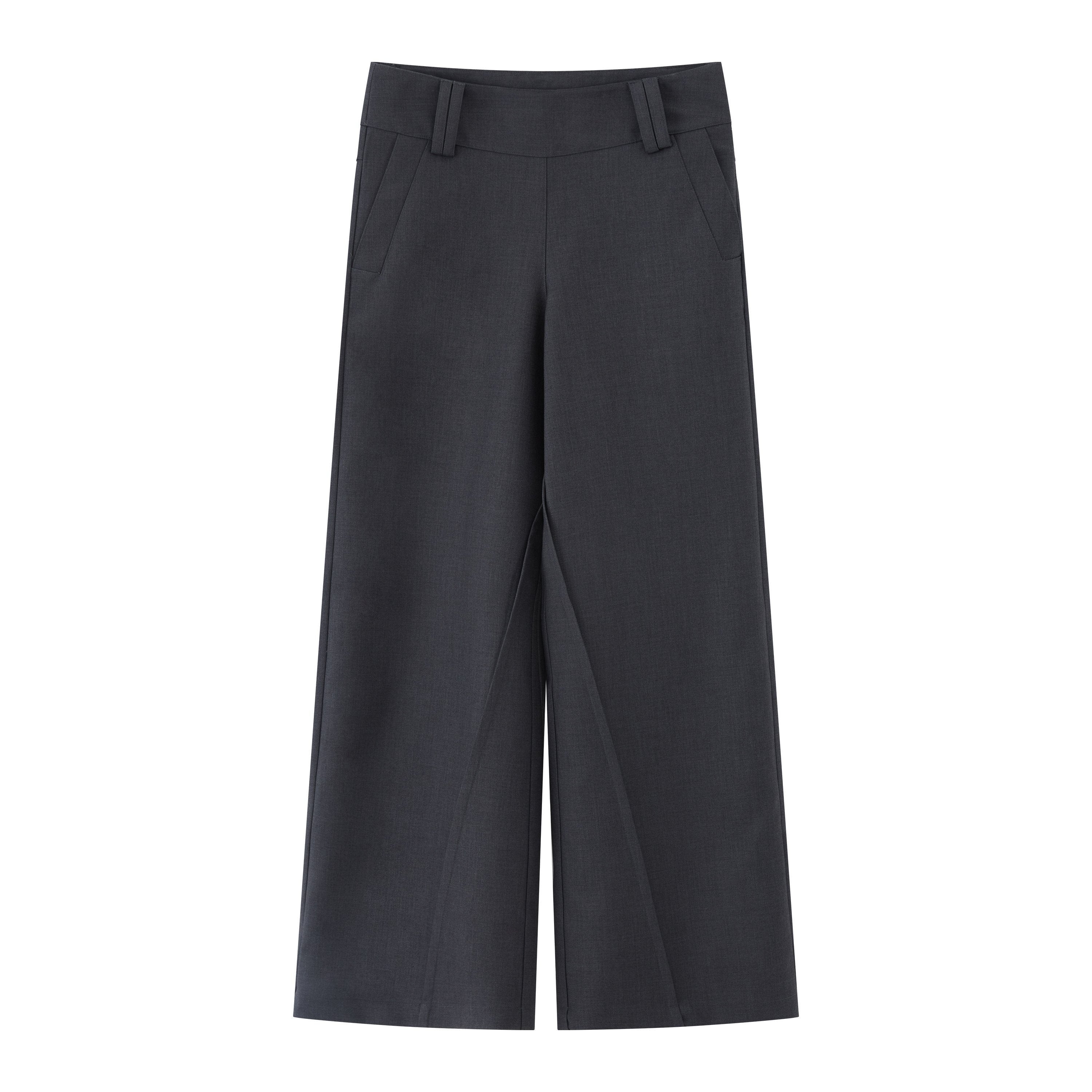 RUN_TO_THE_FUTURE_Gray_Structured_Drapey_Low_Waist_Pockets_Women&
