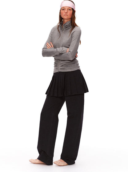 RUN TO THE FUTURE High Stretch Slim Ruched Zip Up Casual Raglan Stand Collar Women Hoodies