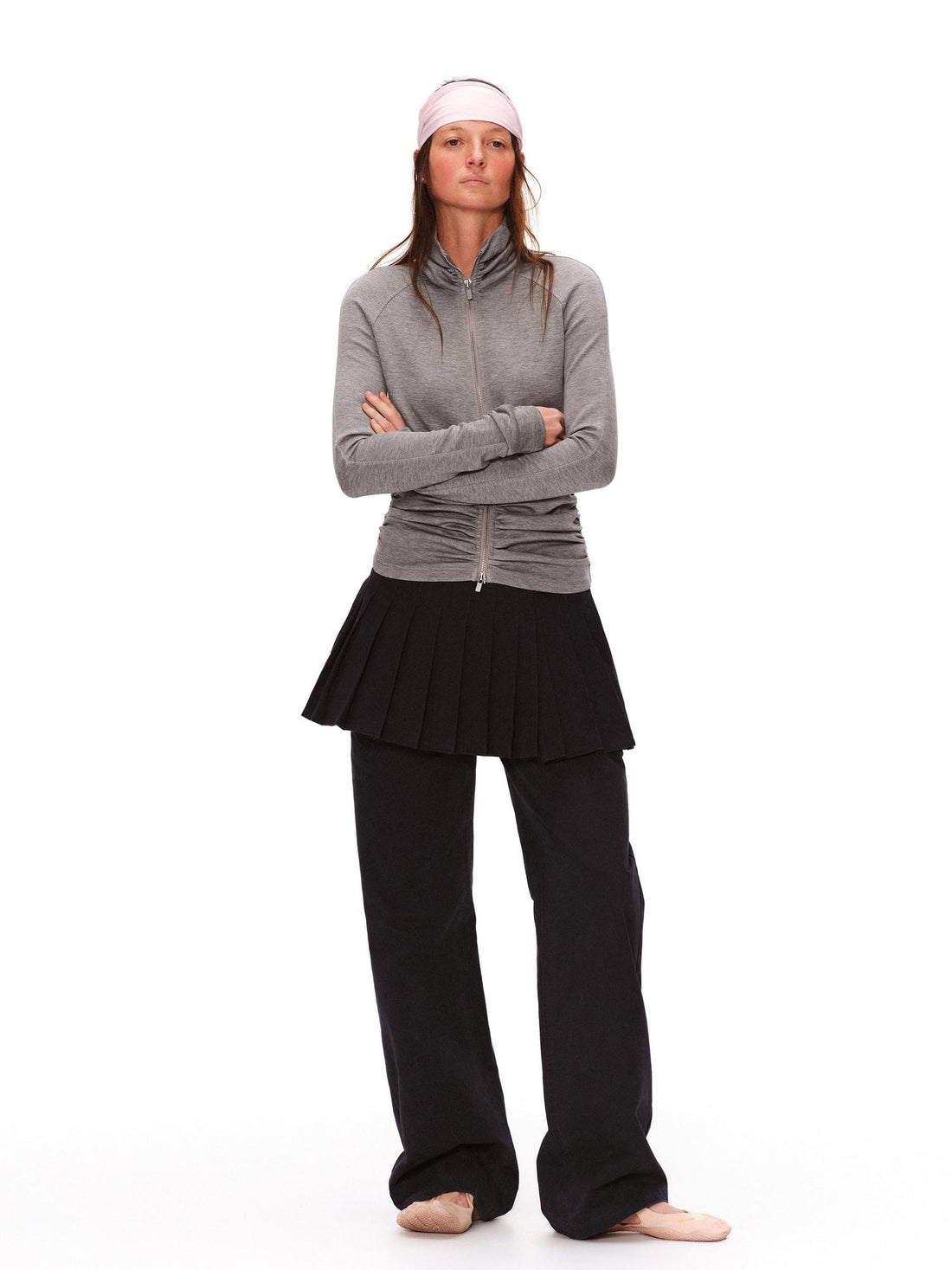 RUN TO THE FUTURE High Stretch Slim Ruched Zip Up Casual Raglan Stand Collar Women Hoodies