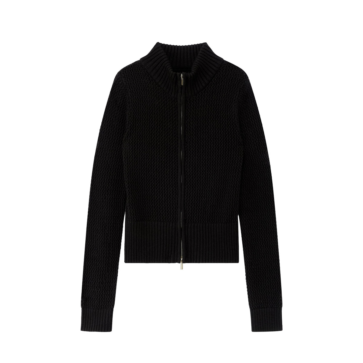 RUN_TO_THE_FUTURE_Hollow_Out_Zip_Up_Turtleneck_Wool_Blend_Knit_Cardigan_Women&