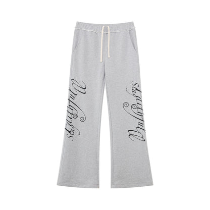 RUN TO THE FUTURE Hooded Sleeveless Zip Letter Print Casual Cotton Straight Women Top &amp; Pants Sets