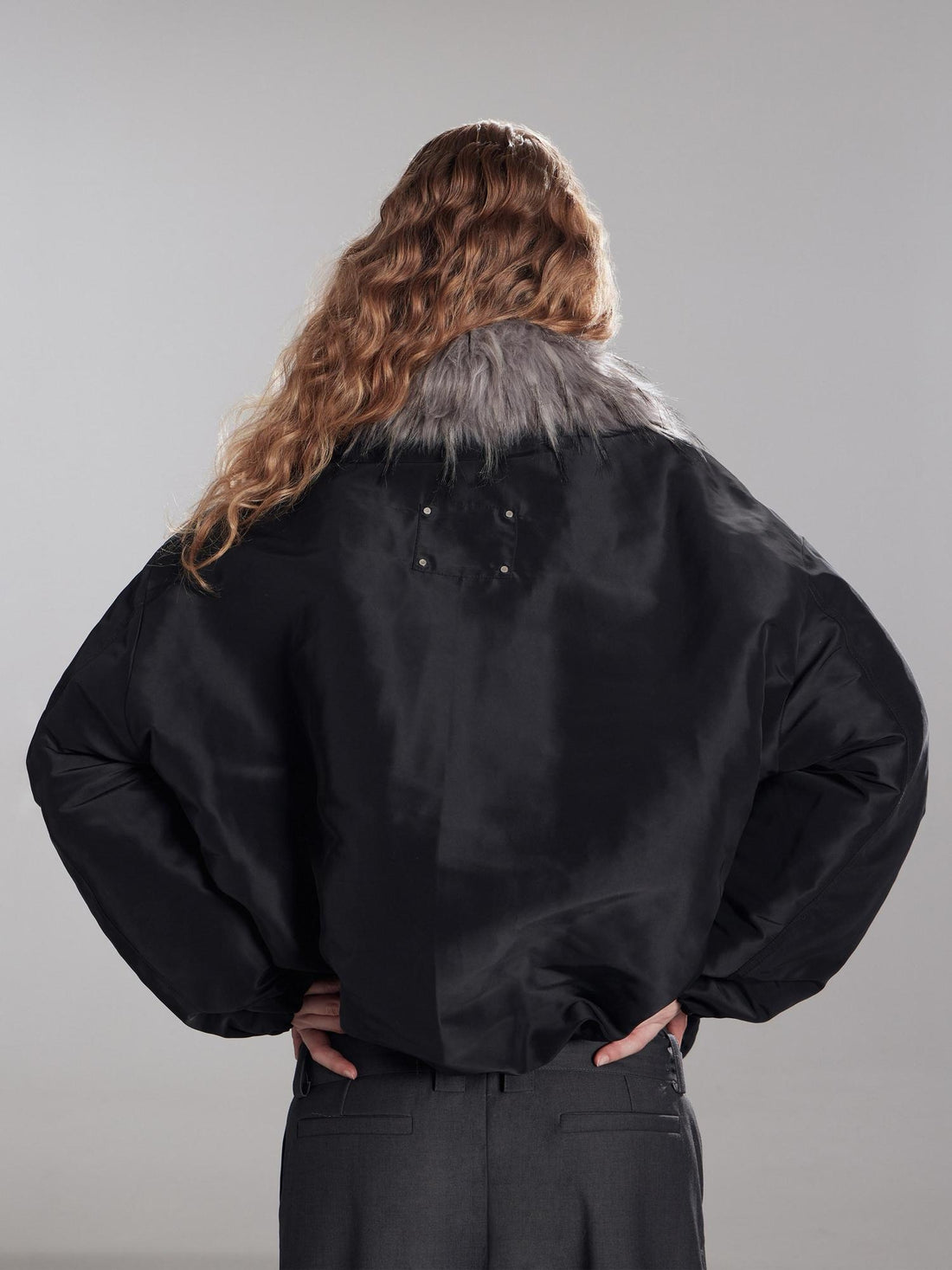 RUN TO THE FUTURE Insulated Ruched Oversized Commuter Vintage Unisex Zipper Black Puffer Jackets