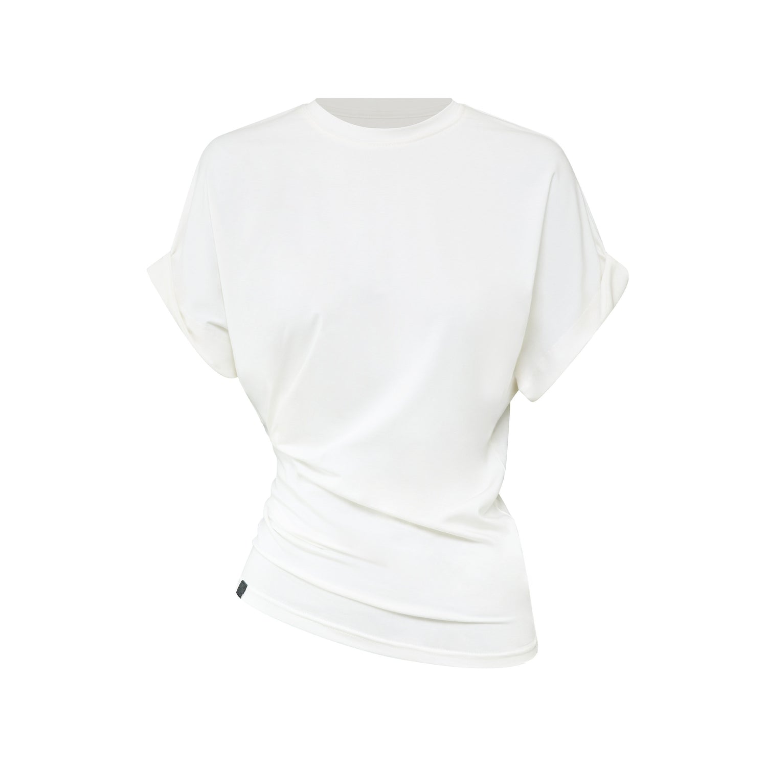 RUN_TO_THE_FUTURE_Irregular_Pinch_Ruched_Crewneck_Women&