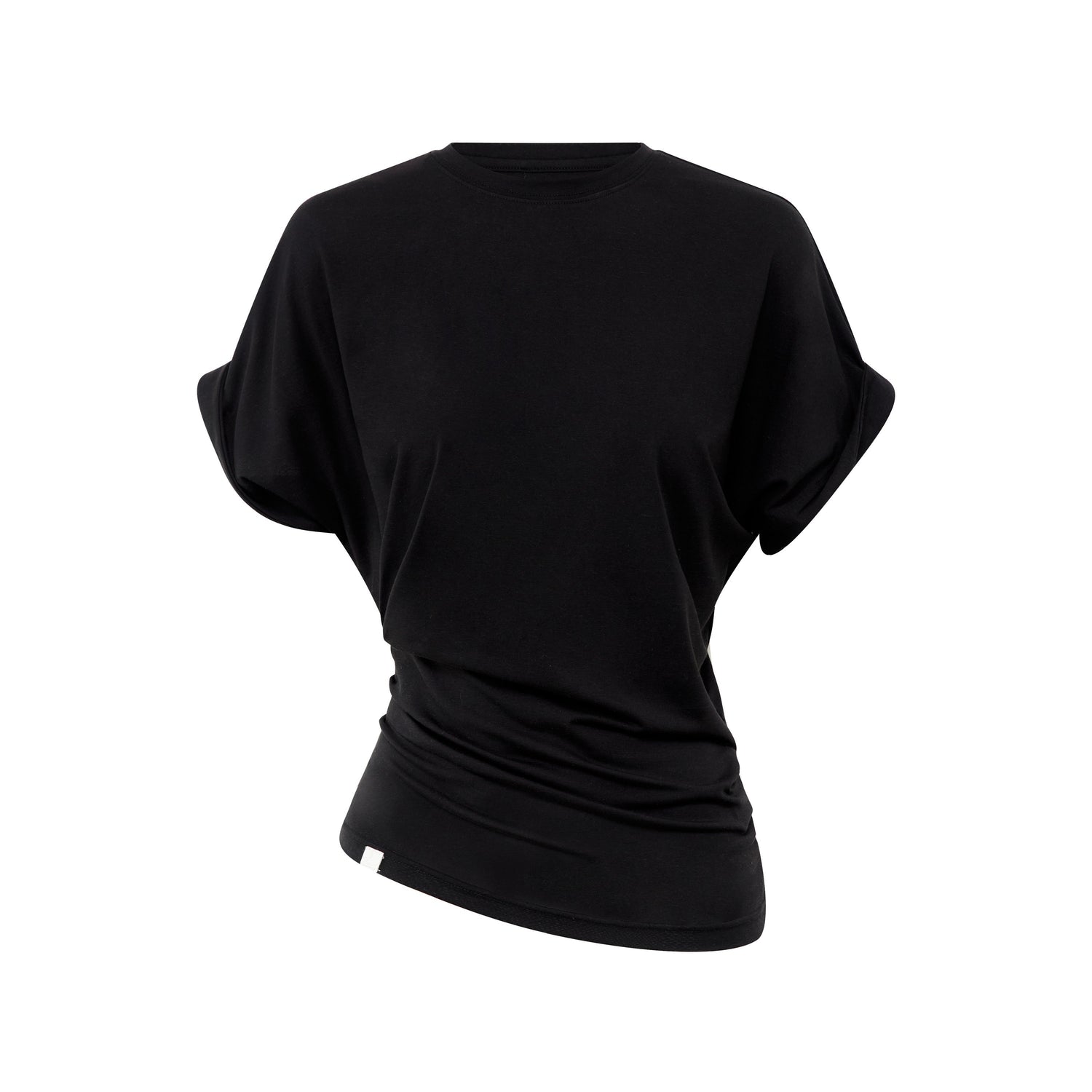 RUN_TO_THE_FUTURE_Irregular_Pinch_Ruched_Crewneck_Women&