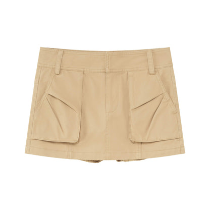 RUN_TO_THE_FUTURE_Khaki_Twill_Washed_Utility_Pockets_Mid_Rise_Women&