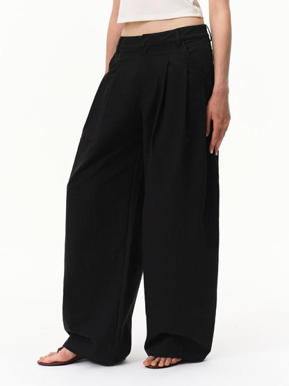 RUN TO THE FUTURE Khaki Vintage Pleated Women&