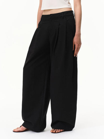 RUN TO THE FUTURE Khaki Vintage Pleated Women&