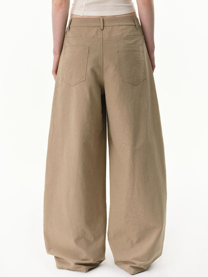 RUN TO THE FUTURE Khaki Vintage Pleated Women&