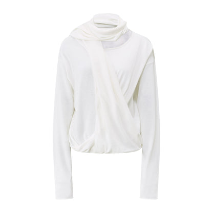 RUN_TO_THE_FUTURE_Lazy_Scarf_Design_Long_Sleeve_Asymmetric_Shoulder_Women&
