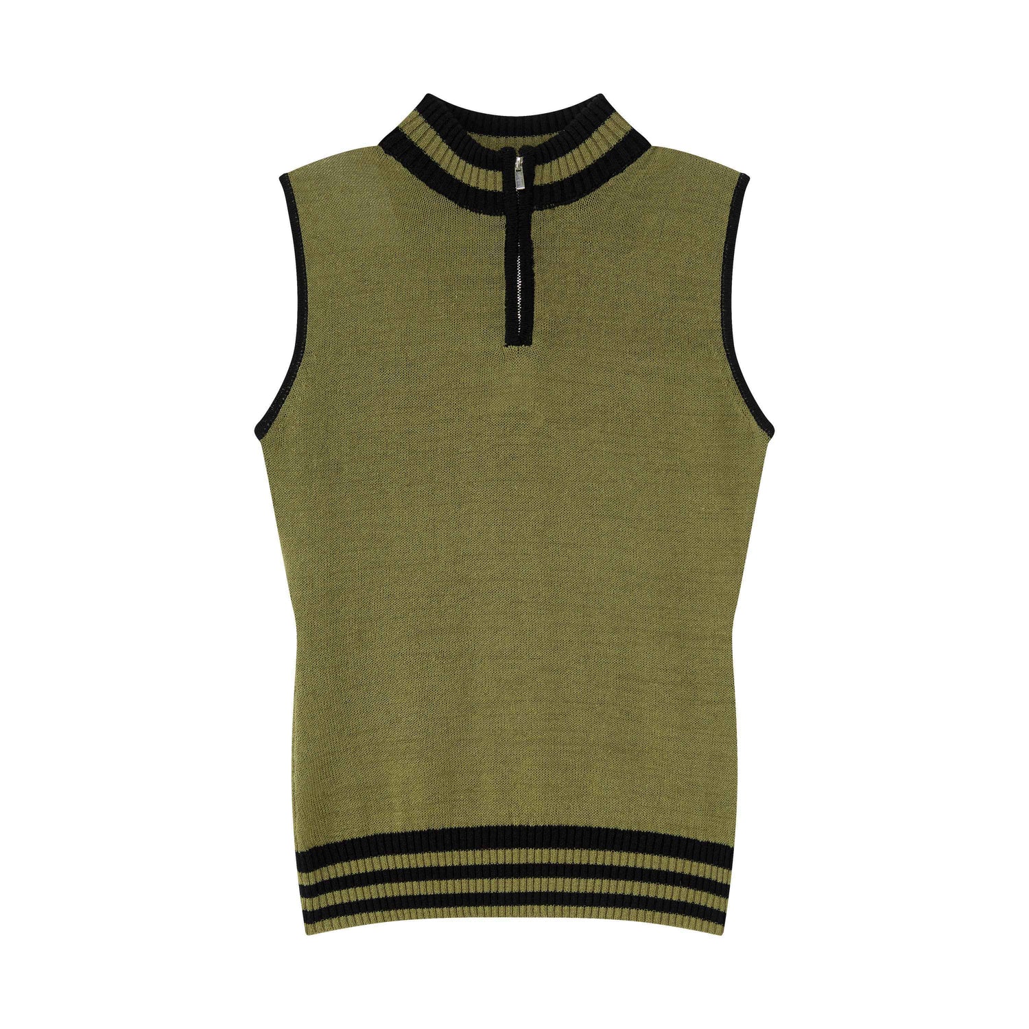 RUN_TO_THE_FUTURE_Linen_Knit_Mock_Neck_Racerback_Slimming_Women&