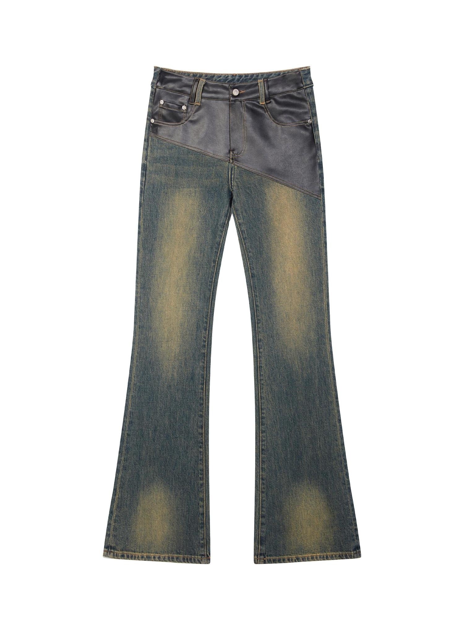RUN TO THE FUTURE Micro Stretch Vintage Low Rise Slim Fit Women Dark Wash Denim Flare Jeans