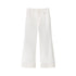 RUN TO THE FUTURE Minimalist Straight Low Waist Zipper Black White Stretch Wide-Leg Pants