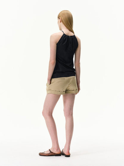 RUN TO THE FUTURE Natural Beige Textured Drawstring Women&