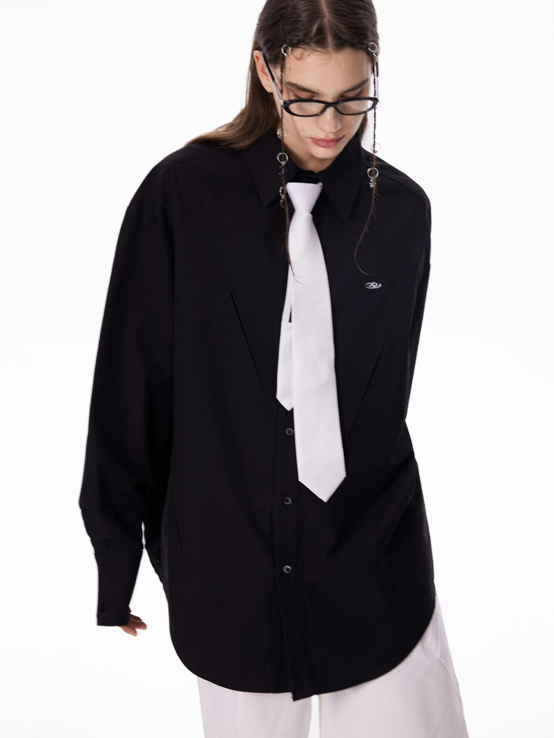 RUN TO THE FUTURE Original Loose Fit Cutout Breathable Cotton Modal Unisex Long Sleeve Shirts