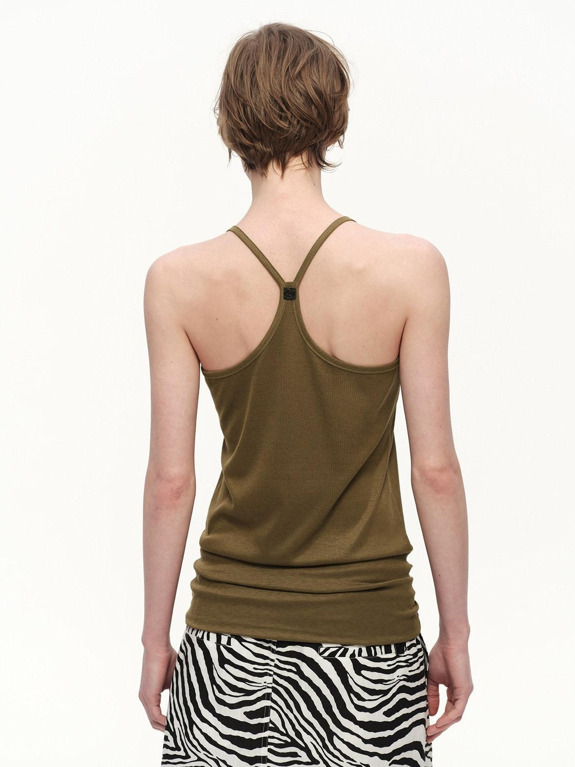 RUN TO THE FUTURE Pink Shirred U Neck Backless Slim Long Women&