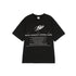 RUN TO THE FUTURE Pure Cotton Geometric Street Loose Fit Unisex Black Crew Short Sleeve T-Shirts