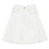 RUN TO THE FUTURE Pure Cotton Low Rise Minimal Straight Pockets Women Ivory Denim Shorts