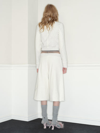 RUN TO THE FUTURE Pure Cotton Stand Collar Zip Cardigan Cropped Straight Retro Work Sweatshirts