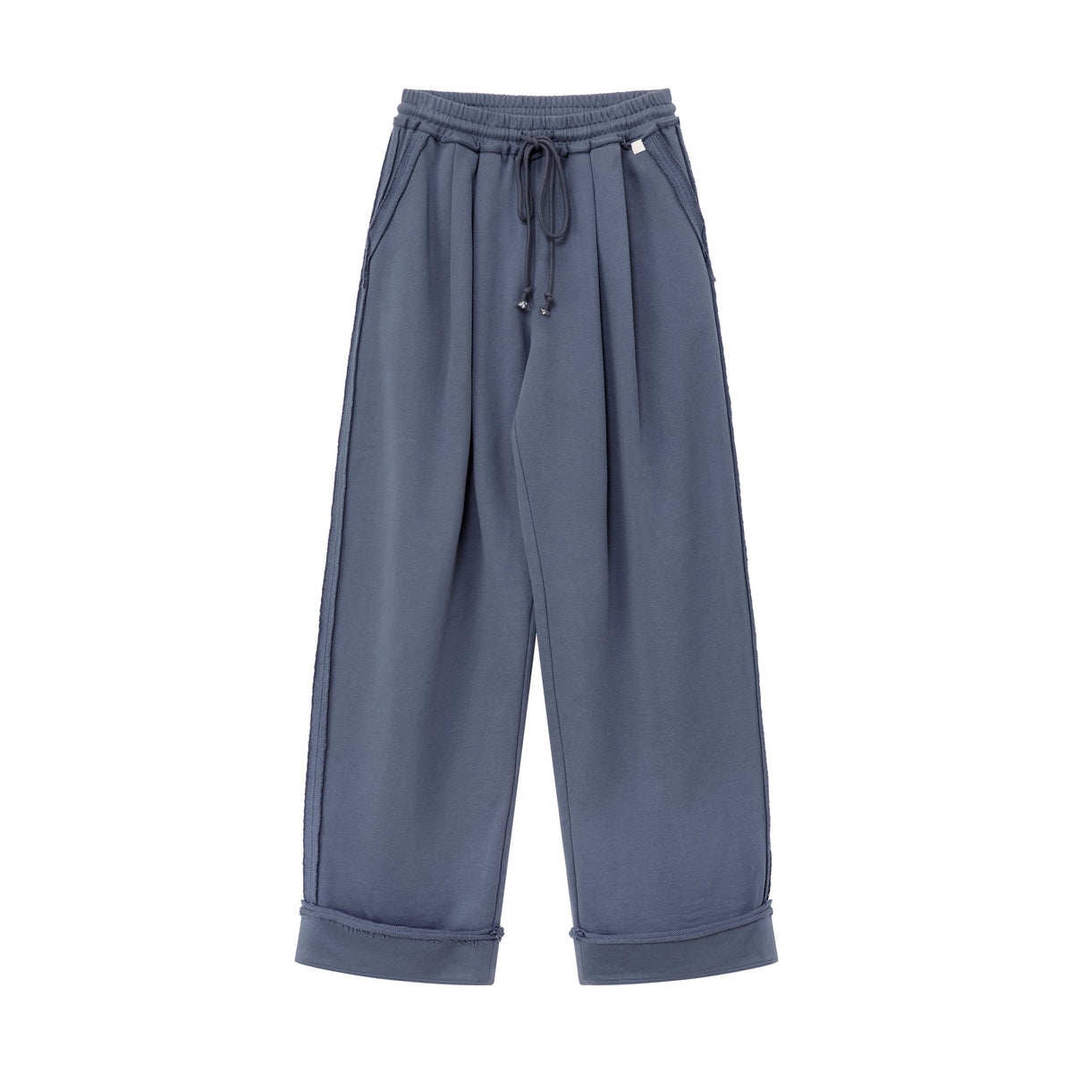 RUN_TO_THE_FUTURE_Raw_Edge_Loose_Fit_Zip_Up_Stand_Collar_Cotton_Women&