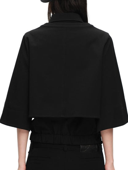 RUN TO THE FUTURE Retro Modern Double Breasted Cape Two Piece Women&